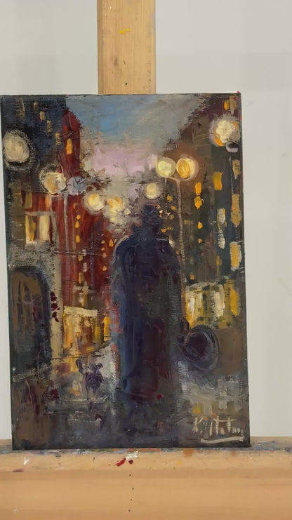 Yalnız Sokaklar Yağlı Boya Tablosu