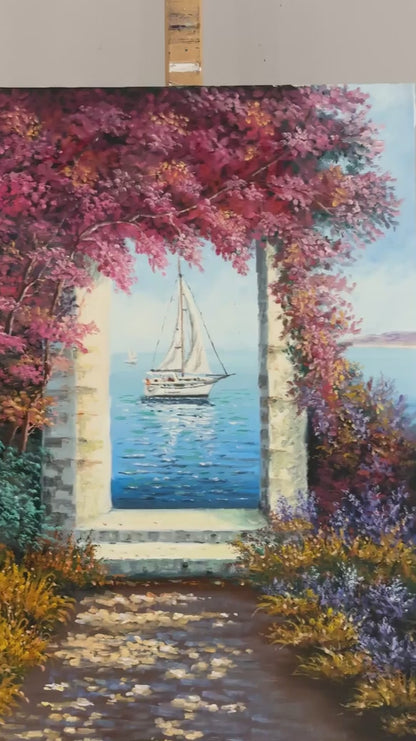 Denize Açılan Bahar Yağlı Boya Tablosu