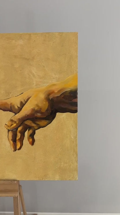 Adem'in Yaratılışı - Michelangelo Yağlı Boya Tablosu
