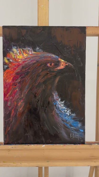 Kartalın Duruşu Yağlı Boya Tablosu