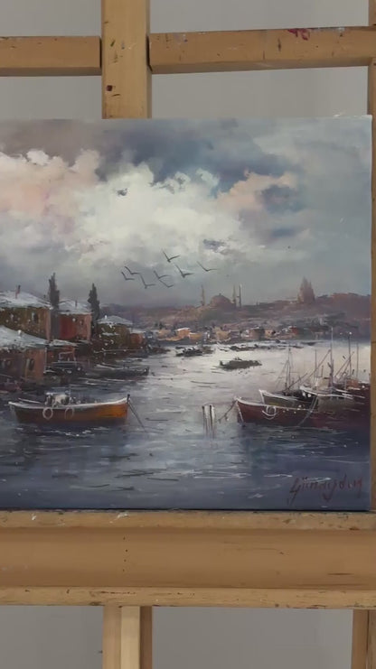 Winter Day on the Bosphorus Oil Painting