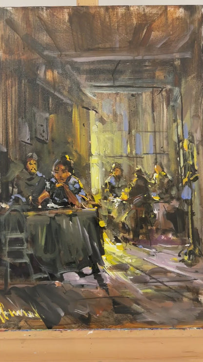 Çilingir Sofrası Yağlı Boya Tablosu