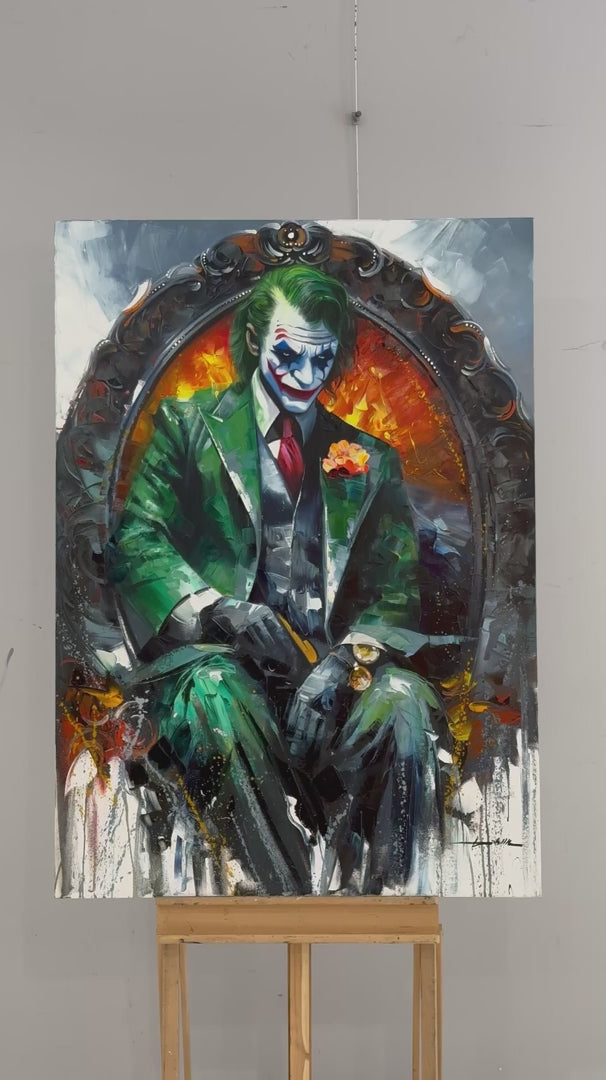 JOKER 油絵アート Joker'in Tahtı Yağlı Boya Tablosu | Simurg Sanatevi