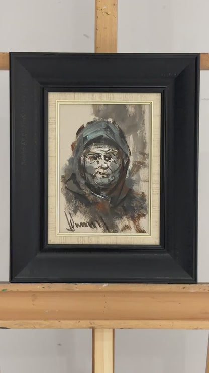 Yaşlılığın İzleri Yağlı Boya Tablosu