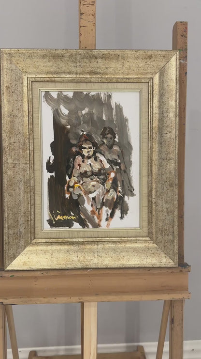 Kadın ve Yansımaları Yağlı Boya Tablosu