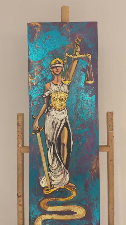 Justitia'nın Adaleti Yağlı Boya Tablosu