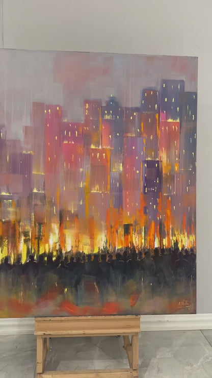 Gece Şafağı Rüyası Yağlı Boya Tablosu