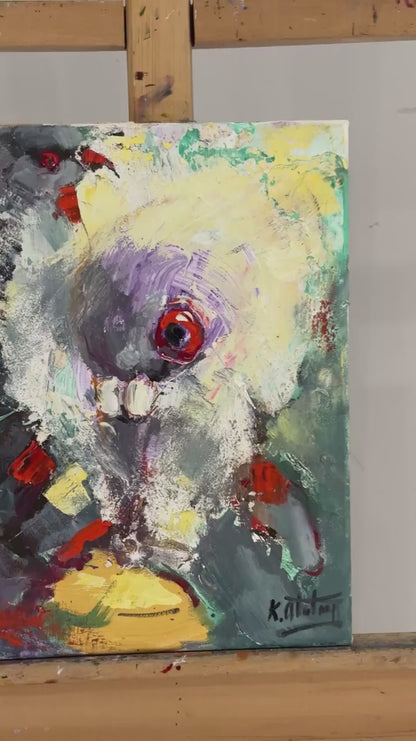 Taşların Üzerinde Güvercinler Yağlı Boya Tablosu