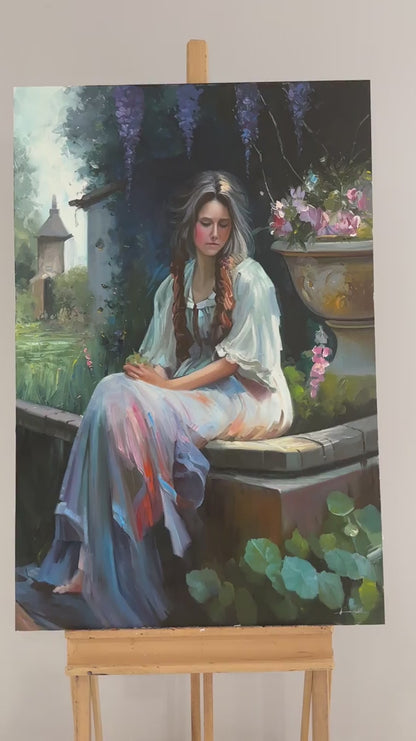 Bahçedeki Huzur Yağlı Boya Tablosu