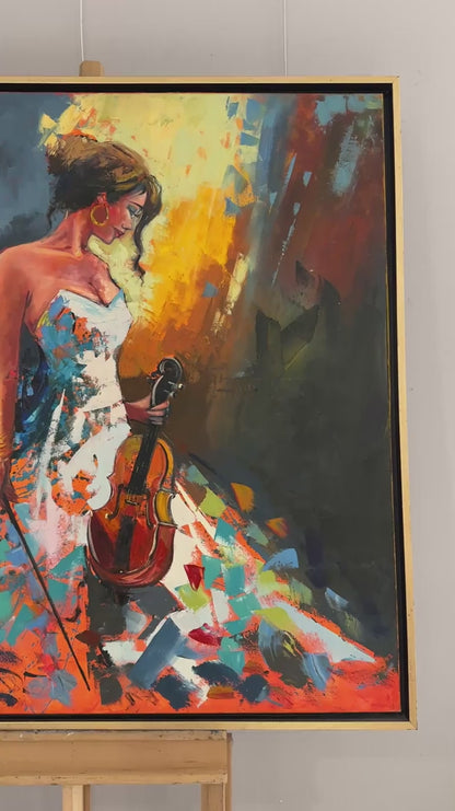 The Violinist's Last Song Oil Painting