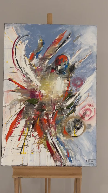 Teknolojik Uçuşlar Yağlı Boya Tablosu