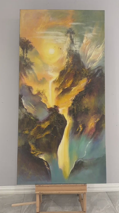 Yüce Zirvenin Sessizliği Yağlı Boya Tablosu