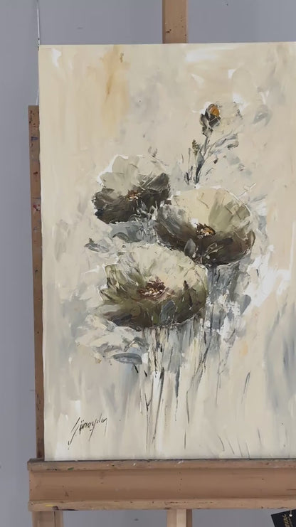 Anemon Çiçeğini Rüyası Yağlı Boya Tablosu