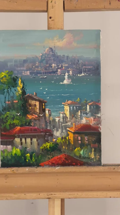 İstanbul Boğazına Seyir Yağlı Boya Tablosu