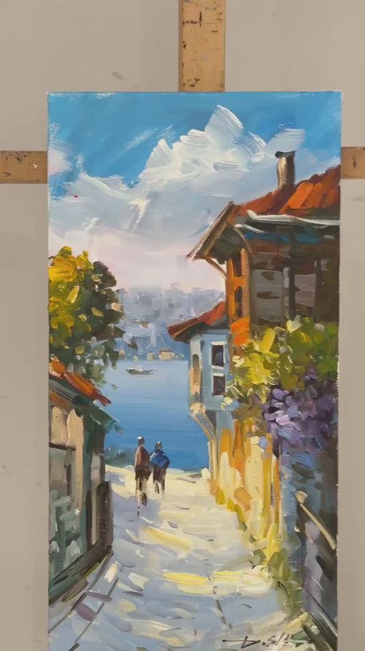 Boğazda Bahar Yağlı Boya Tablosu