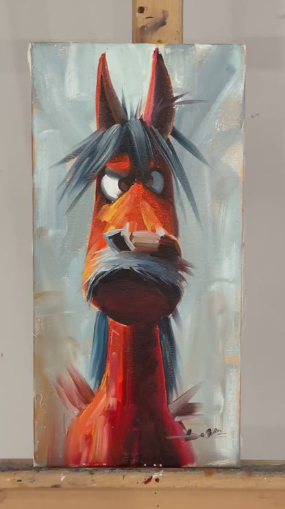 Kızgın Eşek Yağlı Boya Tablosu