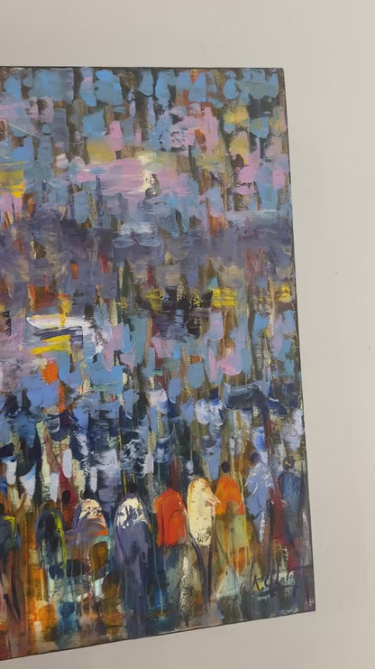 Üsküdar'da Kalabalıklar Yağlı Boya Tablosu