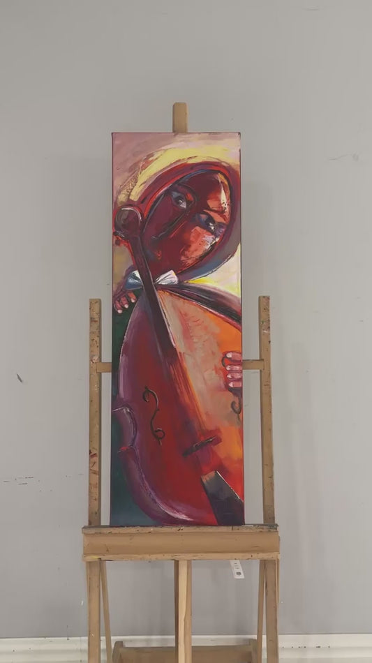 Kızıl Ezgi Yağlı Boya Tablosu