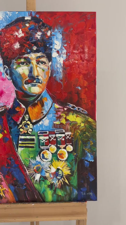 Kurtuluş Savaşı Komutanı Siparişe Özel Yağlı Boya Tablo