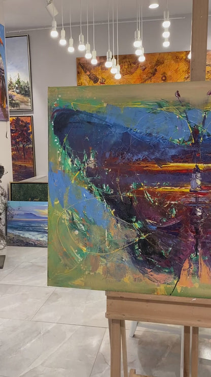 Kısa Bir Kare Yağlı Boya Tablosu