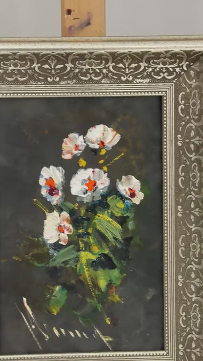 Formda Çiçek Yağlı Boya Tablosu