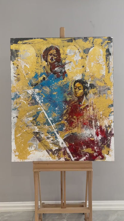 Müziğin Renkleri Yağlı Boya Tablosu