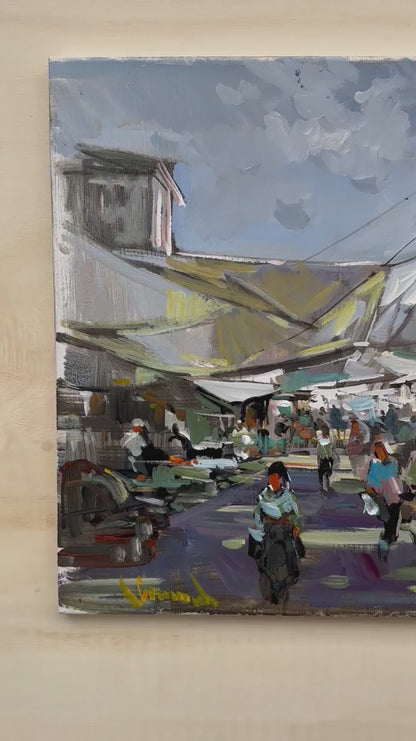 Çarşı - Bazaar Yağlı Boya Tablosu