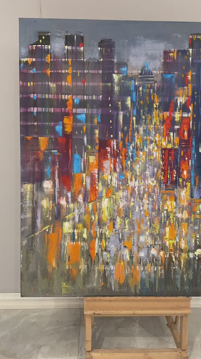 Geometrik Esintiler Yağlı Boya Tablosu