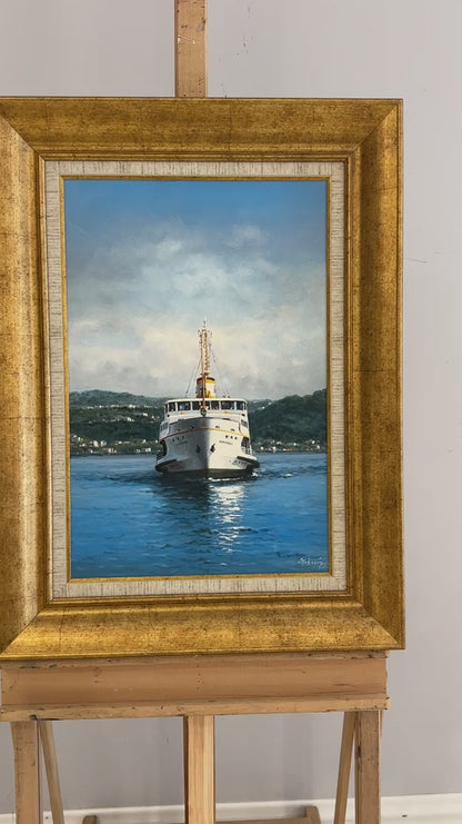 Karşıyaka Vapuru Yağlı Boya Tablosu