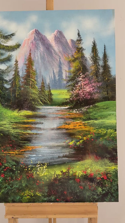 Ormanın Rengarenk Yansımaları Yağlı Boya Tablosu