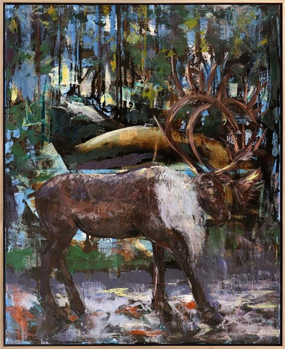 Ren Geyiği Yağlı Boya Tablosu