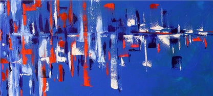 Soyut Deniz Yansımaları Yağlı Boya Tablosu