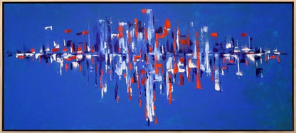 Soyut Deniz Yansımaları Yağlı Boya Tablosu