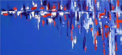 Soyut Deniz Yansımaları Yağlı Boya Tablosu