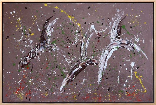 Kuşların İzleri Yağlı Boya Tablosu