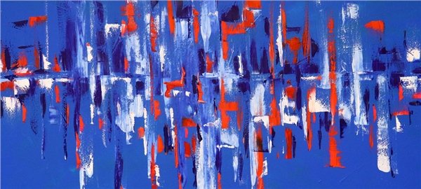 Soyut Deniz Yansımaları Yağlı Boya Tablosu