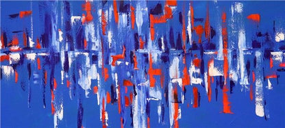 Soyut Deniz Yansımaları Yağlı Boya Tablosu