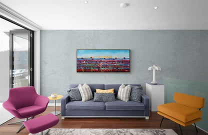 Renkli Gelincik Tarlası Yağlı Boya Tablosu