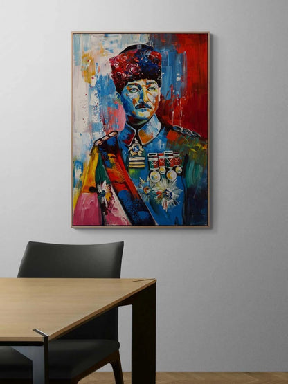 Renklerde Mustafa Kemal Yağlı Boya Tablosu