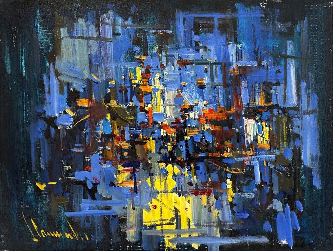 Renklerin Fırtınası Yağlı Boya Tablosu