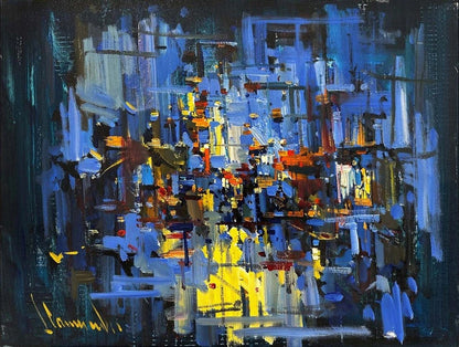 Renklerin Fırtınası Yağlı Boya Tablosu