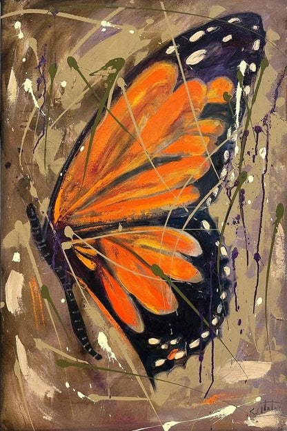 Renklerin Kanatlı Dansı Yağlı Boya Tablosu