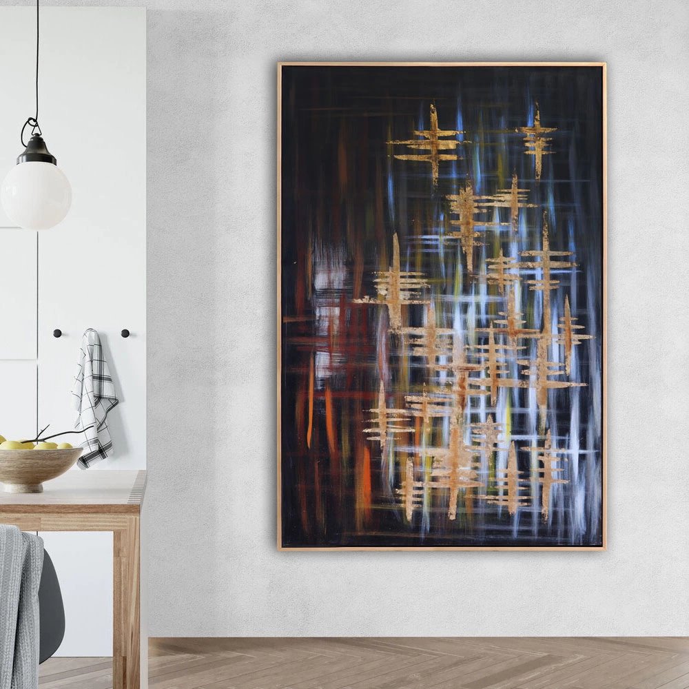 Renklerin Ritimi Siparişe Özel Soyut Yağlı Boya Tablo