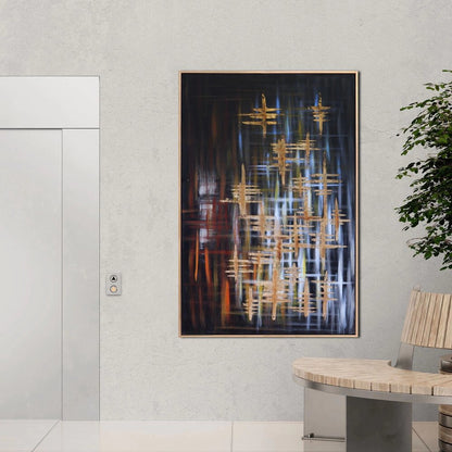 Renklerin Ritimi Siparişe Özel Soyut Yağlı Boya Tablo