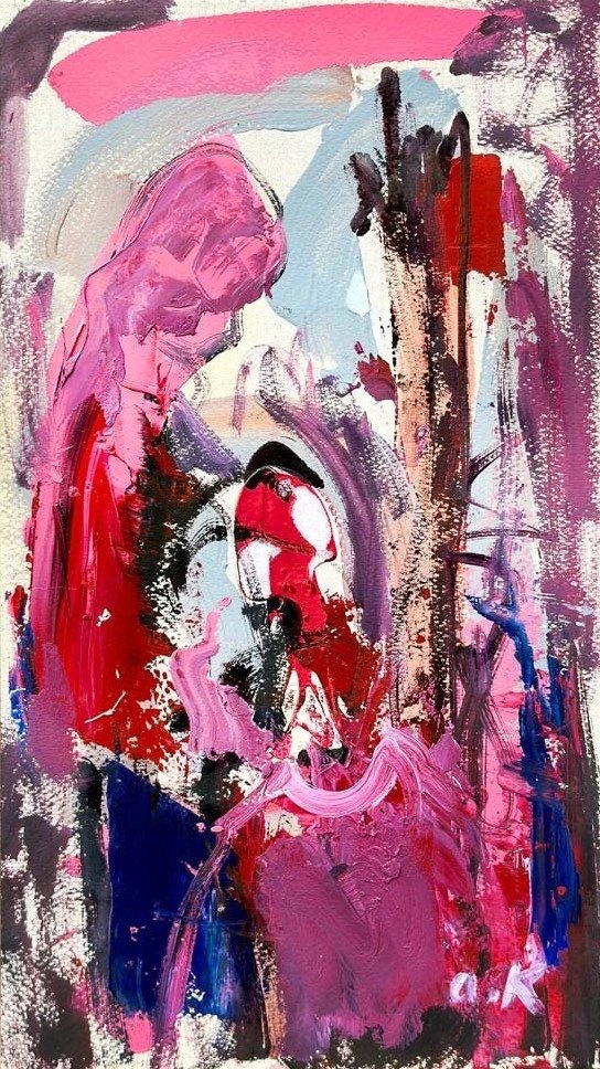 Renkli Sevgi Yağlı Boya Tablosu
