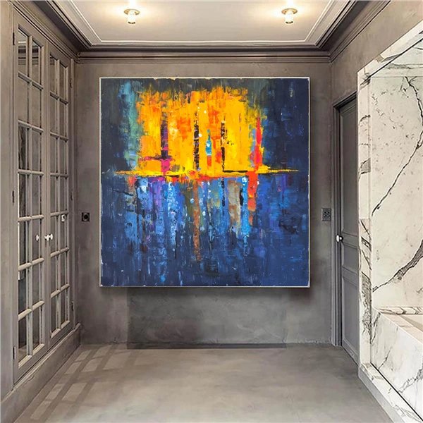 Renkli Yelkenler Siparişe Özel Soyut Yağlı Boya Tablo