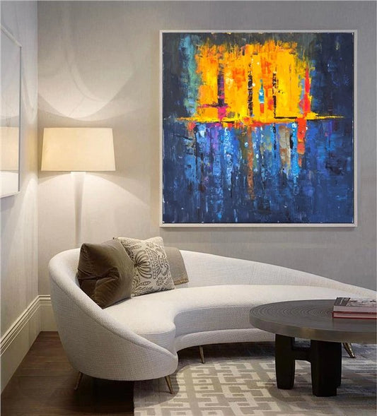 Renkli Yelkenler Siparişe Özel Soyut Yağlı Boya Tablo