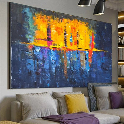 Renkli Yelkenler Siparişe Özel Soyut Yağlı Boya Tablo