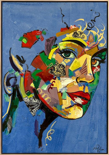 Modernizmin Kadın Yüzü Yağlı Boya Tablosu