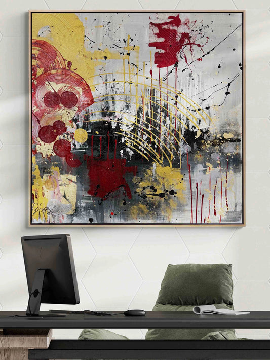 Ritmik Dağılma Yağlı Boya Tablosu